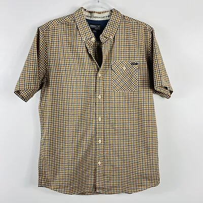 O'neill Size Medium Classic Fit Emporium Check Button Shirt Short Sleeve  • $12.50