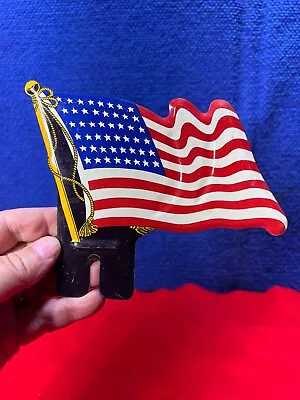 Vintage Metal License Plate Topper. AA-3. **AMERICAN FLAG** • $16.50