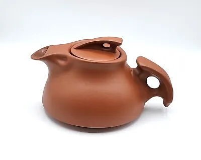 Vintage Unique Glazed Interior Red Clay Teapot 12 Oz With Removable Infuser • $15