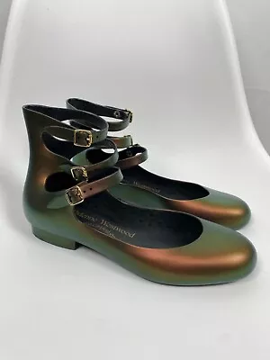 Vivienne Westwood Melissa Chameleon Sandals Rubber Size 40 US 9 • $70