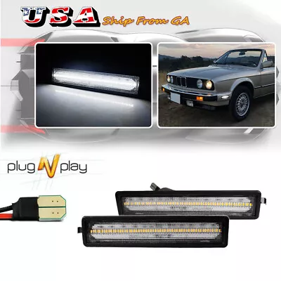 Clear White LED Front / Rear Fender Side Marker Light For 84-91 BMW E30 3 Series • $26.99