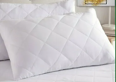 Memory Foam Pillow Pack Of 2 Extra Filled Quilted Nonallergenic Soft Bed Pillow • £12