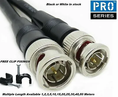 £23.99 • Buy 1M,2M,3M,5M,10M,15M,20M,30M,40M,50M BNC RG59 Video Cable Lead CCTV Camera DVR