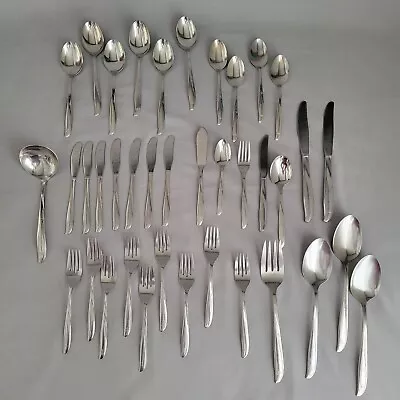 Lot 38 Pieces Oneida Community Stainless Flatware Twin Star Atomic Starburst MCM • $98.95