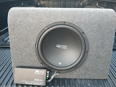 RE Audio REX12S4 V2 12  Car Subwoofer 4ohm And Monoblock Amplifier SA 500.1 • $215