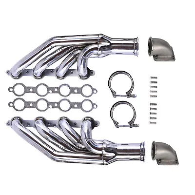 T3 T4 To V Band 3.0 Elbow+Turbo Exhaust Manifold For LSX LS1 LS2 LS3 LS6 GM V8 • $249.99