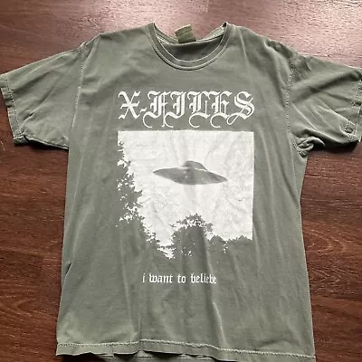 X-files Monsters Outside Comfort Colors Black Metal Shirt I Want To Believe • $25