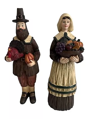 Pilgrim Figures 11  Thanksgiving Decor Harvest Handcrafted (Set Of 2)  Resin • $27.97