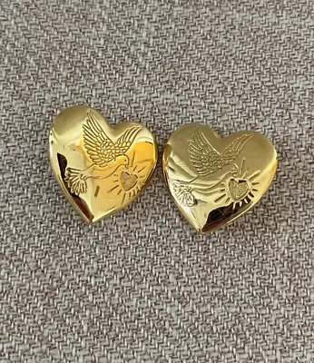 2 - Variety Club Gold Tone Heart Brooch Pin Badges  1997 • £2