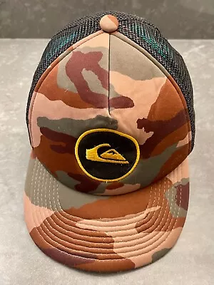 Quicksilver Hat Cap Adjustable Snap Back Camo Embroidered Logo • $12.25