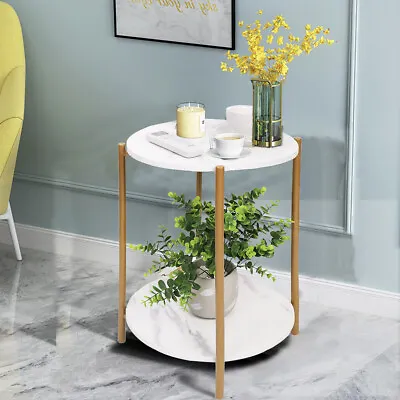 $79.92 • Buy Modern Nordic Marble Coffee Table Living Room Sofa Side Table Round End Table AU