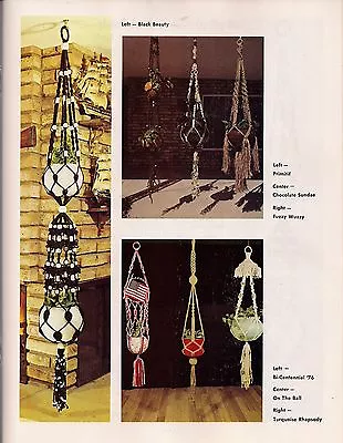 Macrame Plant Hangers - 12 Variations - Craft Book: #J100 To Knot Or Not To Knot • $13.77