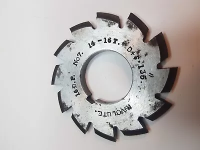 Gear Cutter 16 D.P. NO.7 Involute 14 - 16T. D+ • £20