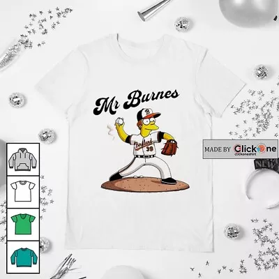 Baltimore Team Orioles Collin Burns Mr Burns Simpson T-Shirt • $23.99