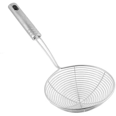 £8.99 • Buy Ladle Spider Skimmer Kitchen Utensil Stainless Steel Mesh Strainer Fry Spoon Set