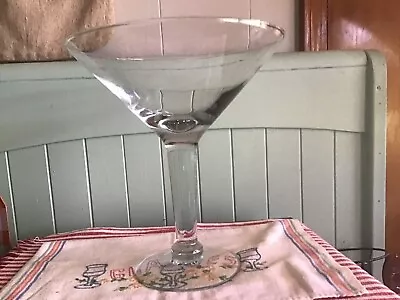 Large Giant Martini Cocktail Margarita Glass 10.5” Tall Centerpiece Clear • $29