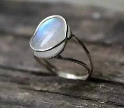 Unique Moonstone Gemstone 925 Sterling Silver Handmade Ring All Size AS-17 • $15.39