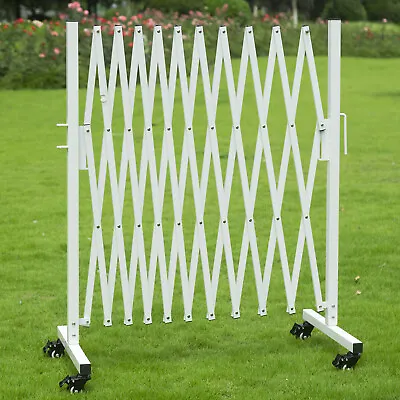 Metal Expandable Barricade18ft Accordion Fence Gate Retractable Driveway Gate • $118.99