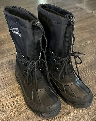 ARCTIC CAT Snow Boots Men's Size 9 Black Removable Liners Lace Up Waterproof • $35