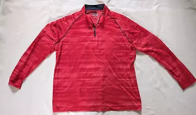 Under Armour Men's Size XX Large Pullover 1/4 Zip Light Weight Polyester Red • $5.95