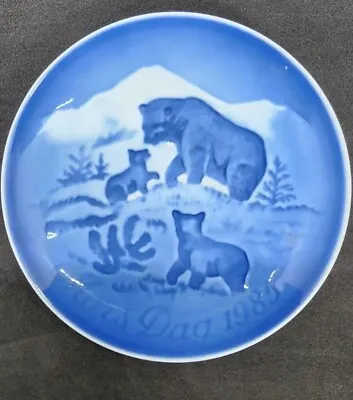 Bing & Grondahl Copenhagen Porcelain 1985 Mors Dag Mothers Day Plate Bear & Cubs • $12