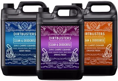 £39.99 • Buy Carpet Shampoo Cleaning Solution Cleaner 3x5 Litre Pet Deodoriser Upholstery Vax