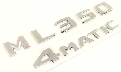 #2 Chrome Ml350 + 4matic Mercedes Rear Trunk Emblem Badge Nameplate Decal Number • $22.99