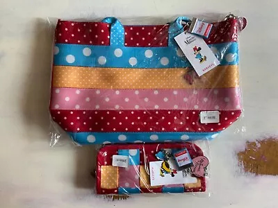 Harveys Seatbelt Disney Minnie Mouse Lots Of Dots Tote And Wallet NEW In Package • $320