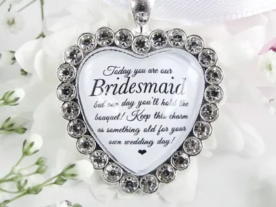 £5.99 • Buy Bridesmaid Bouquet Charm In Sparkling Diamantés Wedding Gift Accessories