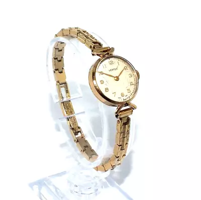 Ladies/womens Vintage 9ct 9 Carat Yellow Gold Cased Vertex Wristwatch • $395.55