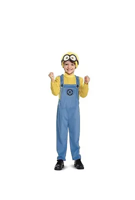 New Disguise Minions Minion Toddler Size 3T-4T Medium Boys Girls Jumpsuit W/ Hat • $16