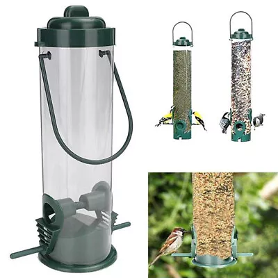 Hanging Wild Bird Feeders Seed Container Outdoor Small Bird Feeding Station • £4.99