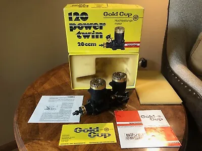 HP 120 Power Twin Cylinder Gold Cup Model Airplane Engine • $465