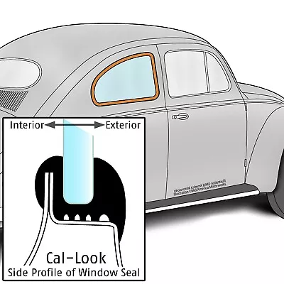$33.95 • Buy Cal Look Quarter Window Weatherstrip Seal For 1952-64 Type 1 VW Beetle Bug Sedan