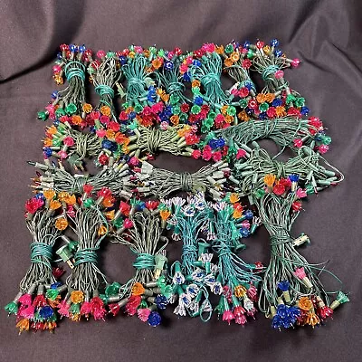 $229.99 • Buy Vintage Mini TULIP FLOWER PETAL STRING LIGHTS Christmas Tree Reflector *READ*