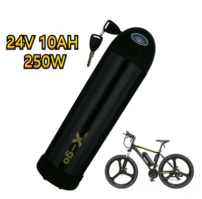 X-go 24V 10Ah 250W 350W Lithium Battery Power Li-ion For Electric Bicycle E-bike • £178.90