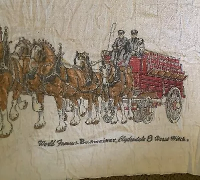 Vintage Budweiser Clydesdales Beach Towel Dundee Brand - USA • $17.99