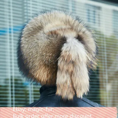 Full Covered Real Fox Fur Hat Russian Trapper Ushanka Hat Ski Cap Bowler • $79