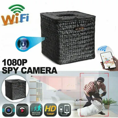HD 1080P WIFI IP Tissue Box Home Security Nanny Camera Portable Video Recorder • $95.77