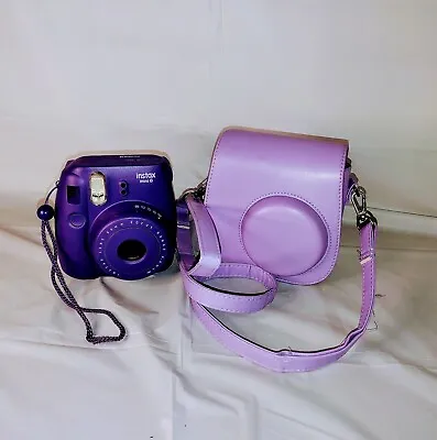 Fujifilm Instax Mini 8 Purple Instant Polaroid Film Camera  With Case/Cover • $39.99