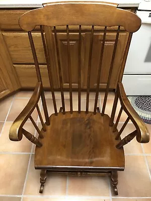 S. Bent & Bros Colonial Adult Rocking Chair Nutmeg Vintage Brothers • $645