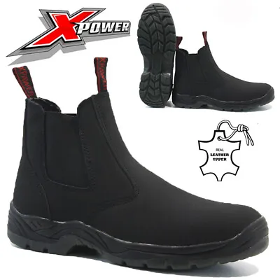 £17.95 • Buy Mens Leather Chelsea Boots Ankle Dealer Formal Casual Work Smart Slip On Shoes