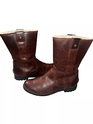 UGG Burroughs Waterproof Sheepskin Shearling Boots Women's 7  • $48