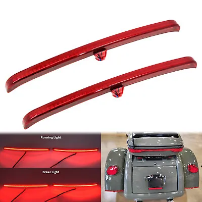 Red LED Fender Blades Brake Running Light Fit For Harley Trike Tri Glide 09-2023 • $27.54