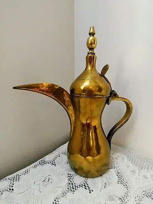  Antique Vtg Brass Dallah Arabic Middle Eastern Coffee Tea Pot  • $157.50