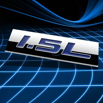 $6.68 • Buy Metal 3d Emblem Decal Logo Trim Badge Sticker Polished Chrome Blue 1.5l 1.5 L