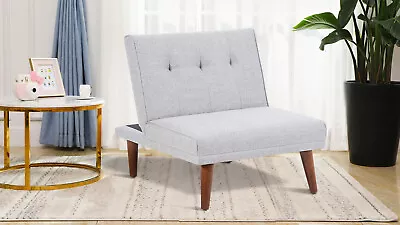 Comfy Mini Couch Small Recliner Futon Chair Adjustable Backrest Armless • $140.82