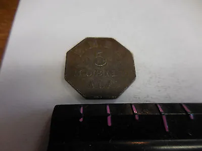 OCTAGONAL  E.M.B.A. Mobile Sawmill/Lumber Very Rare 5 Cent Token MOBILEALA • $100