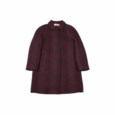 John Lewis Collection Weekend Cocoon Coat Dark Red UK 10 • £24.99