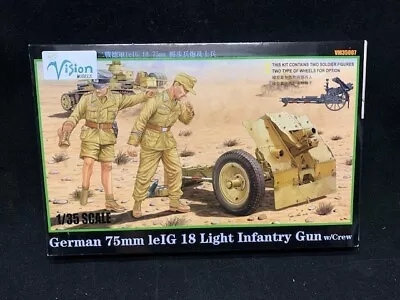 Vision Models 1/35 WWII German 75mm LeIG18 Light Infantry Gun W/crew VM35007 • $22.50